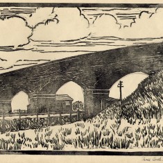 The Three-Arch Bridge, spanning the Melton-Newark Railway and the River Devon