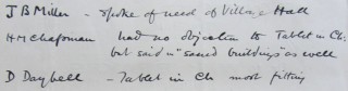 Extract of the Bottesford War Memorial Committee, June 1919