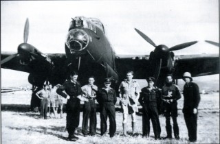 p._80 The morning of 22nd June 1943. W/Cdr Gomm and his crew at Blida, Algeria following 'Operation Bellicose', the daring raid on the Zeppelin works at Friedrichshaven | ©️Vincent Holyoak