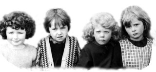 schoolgirls A class at Bottesford School. Miss Margaret Waudby suggests that the picture probably dates from 1930 and shows mixed age-groups of children, 5 - 6 years old and 7 - 8 years old. Mary Calcraft, unknown, Marcia Christmas, Myra or Marjorie Stanley (identical twins).