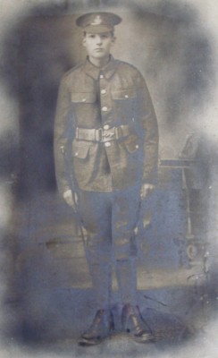 A studio portrait of Private Robinson before he departed to WW1. | Dick Robinson