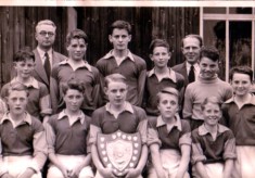 Bottesford school football team, with Mr Dewey
