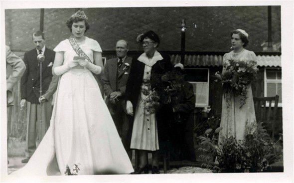 Coronation Celebration 1953, the village Festival Queen