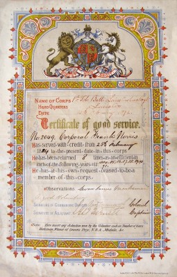 Leicestershire Regt 1892, good service certificate | Mr Gerald Norris