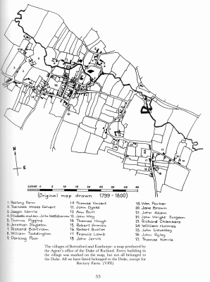 Map of the village as it was in 1799-1800 | Donated by Dr Michael Honeybone