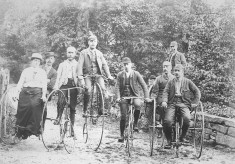 Nottingham Bicycle Club riders, at unknown location possibly near Belvoir Castle