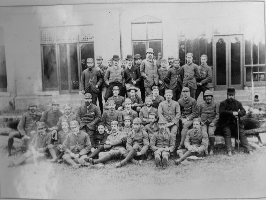 Nottingham Bicycle Club outing in the late 19 Century - unknown location | Reproduced with the kind permission of Nottingham Museums and Galleries - Album NCM 1973-42