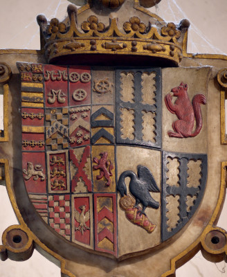 Shield of Edward 3rd Earl and his wife Isabel Holcroft's family. | Neil Fortey