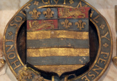 Shield displaying the arms of the Manners, Earls of Rutland