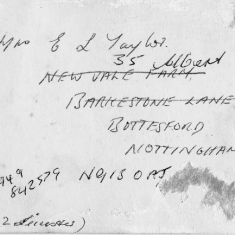 Writing on reverse of the original photo print | Neil Fortey