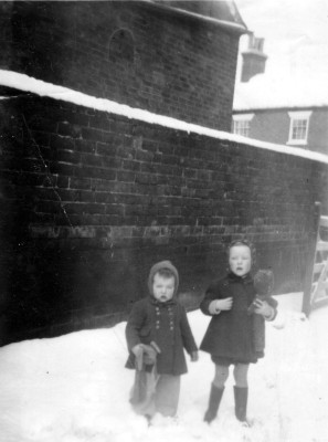 Mrs Taylor's children enjoying the snowy streets of the village | Neil Fortey