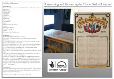 Conserving the Bottesford Chapel 'Great European War of 1914' Roll Honour