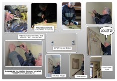 Rehanging the Bottesford Methodist Chapel 1st World War Roll of Honour