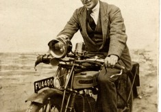 Jim Green, on motorcycle