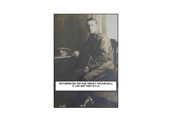 Bot_237_003 Bombardier Arthur Harvey Kennewell, D 152 Battery RFA