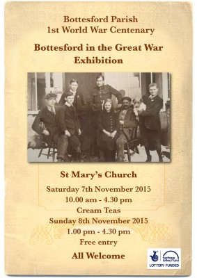 Bottesford in the Great War Exhibition Poster 7-8th November 2015 | BCHG