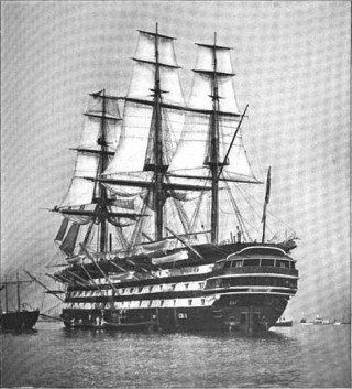 HMS St Vincent in 1897. HMS St Vincent in 1897, the training ship James Schofield served on 1904-1906. |