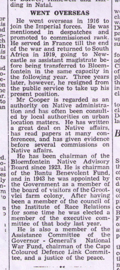 John Richard Cooper, retirement notice, continued. John Richard Cooper, retirement notice, continued. | Press clipping