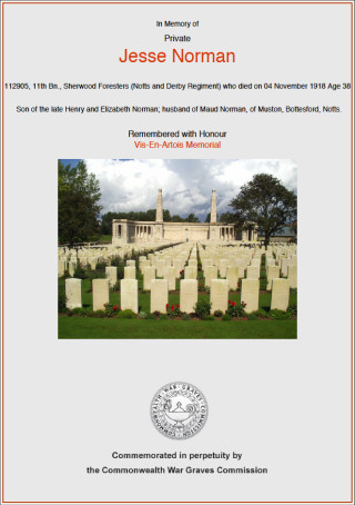 Norman CWGC Jesse Norman | CWGC