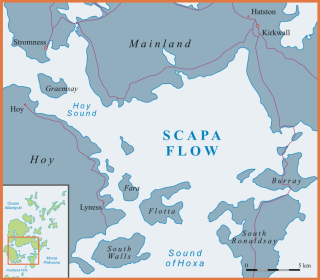 Map of Scapa Flow Outline map of Scapa Flow and the Hoy Sound. |