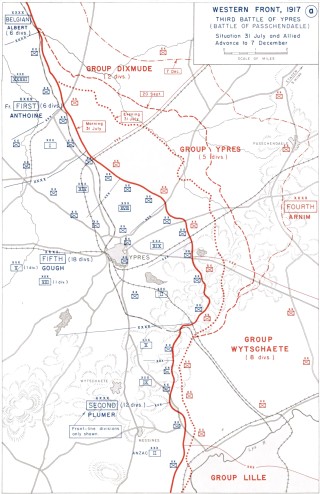 USMA_-_Third_Battle_of_Ypres Map of the Battle of Paschendaele, 1917. | Wikipedia