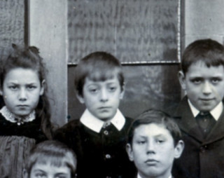 Amos Tinkler (central figure) aged 8, seen in a Muston school photograph taken in 1902. | From the private collection of Mr Alan Hodgkinson