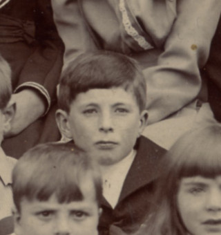 George Ernest Challands, aged 8, in a Muston School photograph taken in 1902 | From the collection of Mr Alan Hodgkinson