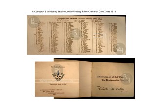 Xmas 1915 'A' Company, 8th Battalion, CEF. Christmas Card 1915 | From the collection of Mrs A. Pacey