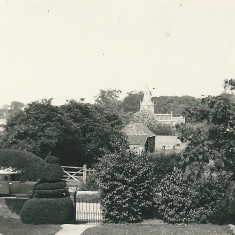 View from Peacock Farm looking towards the church | From the collection of Richard Donger