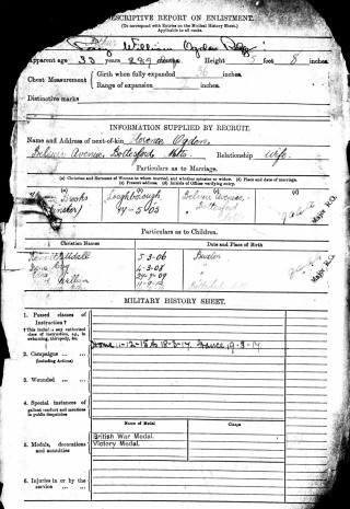 Arthur Ogden of Bottesford service record giving his family and honours. Arthur Ogden of Bottesford service record giving his family and honours. | The National Archive