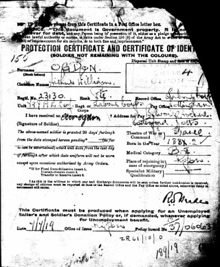 Arthur Ogden of Bottesford Protection and Identification Certificate Arthur Ogden of Bottesford Protection and Identification Certificate | The National Archive