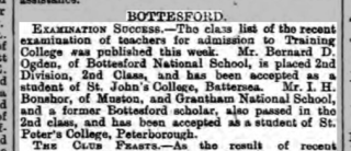 Grantham Journal 2-6-1906 Grantham Journal, 2-6-1906 Examination Success, a place at St Johns, Battersea | The British Newspaper Archive