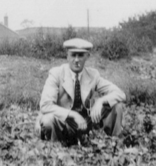 Bill Evans working in Baggely's nursey, Nottingham Road, Bottesford, c.1950 | Provate collection of MR John Simpson.