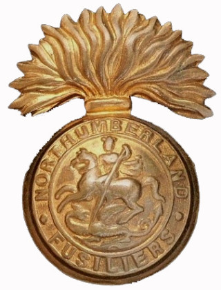 Cap badge WW1 of the Northumberland Fusiliers Cap badge WW1 of the Northumberland Fusiliers