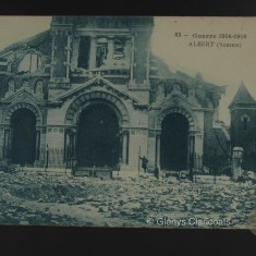 The main entrance to the Basilica in Albert after a bombardment. | (Glenys Claricoats)