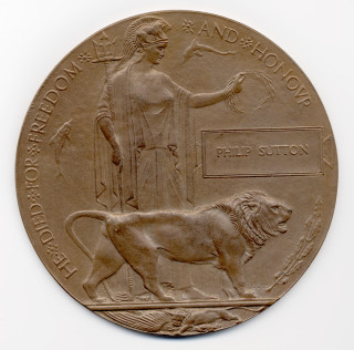 Philip Sutton Memorial Plaque The Memorial Plaque honouring Private Philip Sutton | Private collection