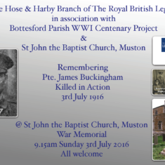 James Buckingham The Battle of the Somme Centenary at Bottesford
