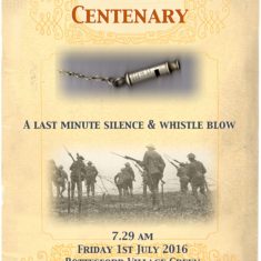 Somme Whistle poster The Battle of the Somme Centenary at Bottesford