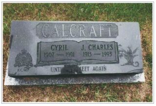 10545Calcraft Grave of Cyril Cal Calcraft | Courtesy Mr Joseph Healy