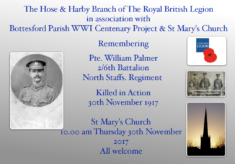 Remembering Pte. William Palmer