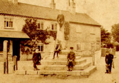 Children at the village cross