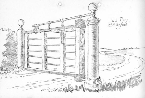 Drawing of Bottesford turnpike toll gate.