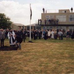 Planting the Memorial Tree at RAF Bottesford, 1995.