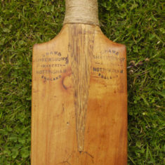 Dan Daybell's cricket bat, 1890 (four pictures)
