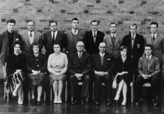 Staff of Belvoir High School, Bottesford, soon after it opened.