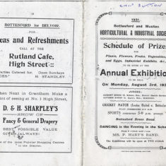 BOT169_071_072_PSU_1931_02 Bottesford Horticultural & Industrial Society Exhibition, 1931, programme