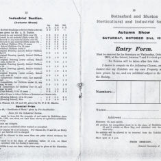 BOT169_079_080_PSU_1931_02 Bottesford Horticultural & Industrial Society Exhibition, 1931, programme