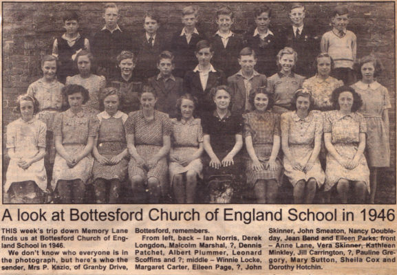 A Look at Bottesford Church of England School in 1946 | Cutting from the Grantham Journal