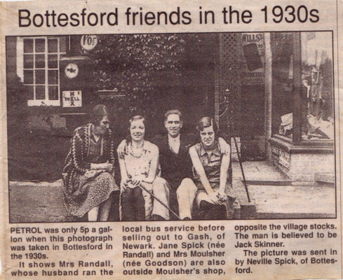 Bottesford friends in the 1930s Bottesford friends in the 1930s (press cutting) | From the Grantham Journal