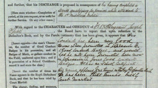 Joseph Spicks's general military conduct record, lower part | The National Archive
